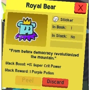 BEE SWARM ROYAL BEAR