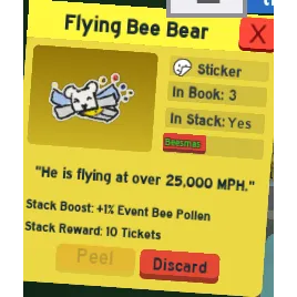 BEE SWARM FLYING BEE BEAR
