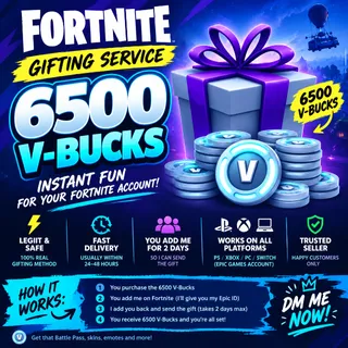 6500 VBucks Gift Fortnite