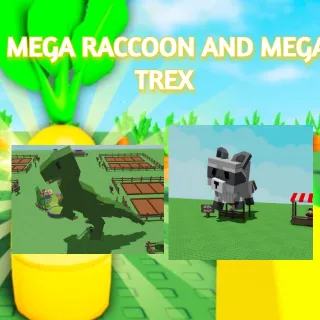 Mega Raccoon and Mega T-rex grow a garden