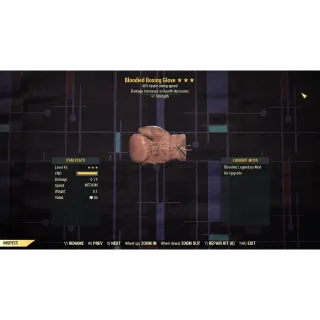 Bloodied 40% faster swing speed Boxing Glove + 1 Strength