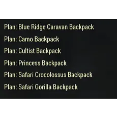 All 6 Rare Backpack Plans Skins