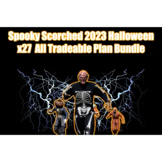 [All 27 Tradeable Plans] Spooky Scorched 2023 Halloween (Chainsaw Ghostly Grinder Paint・Princess Backpack Skin・Red Dinosaur)