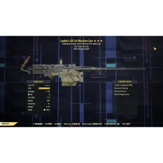 Junkie's 25% Faster Fire Rate Machine Gun .50 Cal 90% Reduced Weight