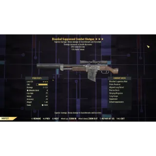 Bloodied 25% Faster Fire Rate Combat Shotgun 15% Faster Reload