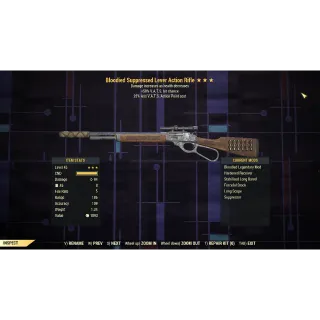 Bloodied 50% VATS Hit Chance Lever Action Rifle 25% Less VATS]
