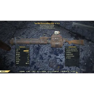 Two Shot Explosive Railway Rifle 25% Vats Less Cost