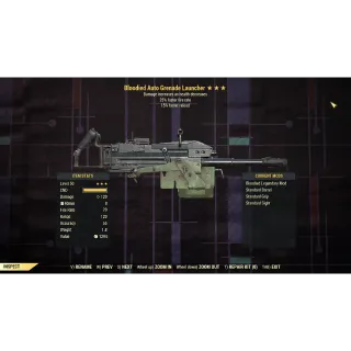 Bloodied 25% Faster Fire Rate Auto Grenade Launcher 15% Faster Reload