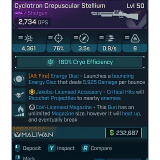 Borderlands 4    BUNDLE 2 BEST SCATTERING QUINCUNX STELLIUM SHOTGUN + ENERGY DISC| CRYO | Corrosion | GLITCH GUN WITH A LOT DMG