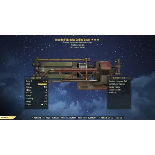 Bloodied Faster Fire Rate 25% Ultracite Laser Rifle 90% Reduced weight