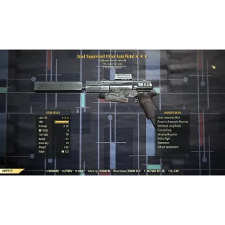 Quad 25% Faster Fire Rate 10mm Pistol + 15% Faster Reload