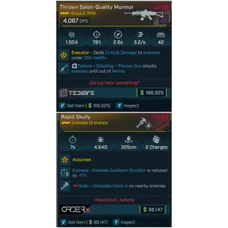 Borderlands 4 NEW Halloween Gear New Assault Rifle Murmur + Grenade Rapid Skully 4067 DPS + 4640