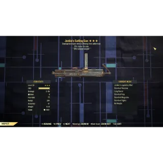 Junkie's 25% Faster Fire Rate Gatling Gun 90% Reduced Weigh