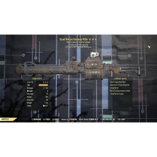 Quad Explosive Railway Rifle + 25% VATS