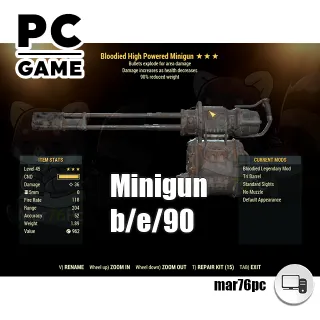 Weapon | minigun b/e/90