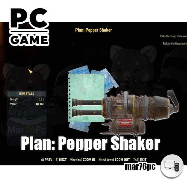 Plan Plan Pepper Shaker Fallout 76 Game Items Gameflip