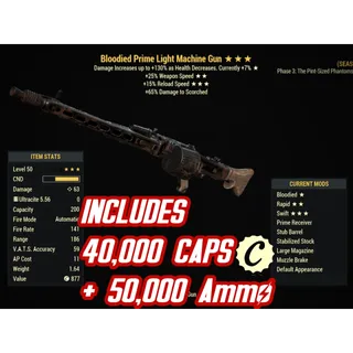B2515 Light machine gun + Ammo + 40,000 caps 