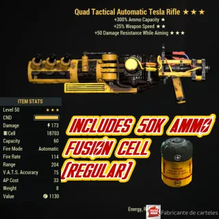 Quad Tesla Rifle + 40k Caps 