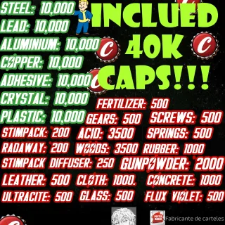 Junk Bundle ( INCLUDES 40k Caps)