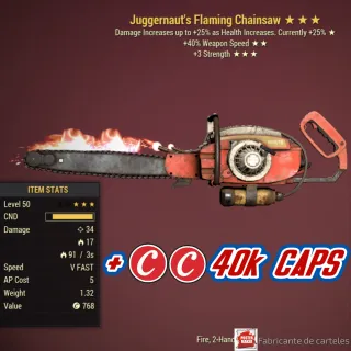 Juggernaut 40 3S Chainsaw + 40k Caps