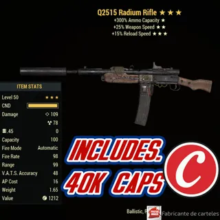 Quad Rifle Radium ( Q2515 - Q 25 15 ) + 40,000 CAPS