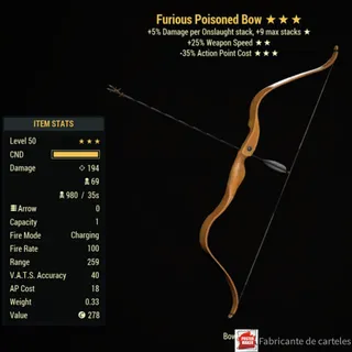 Furious Bow ( F2535 - F 25 35 )  + 40,000 CAPS