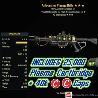 Anti Armor Explosive Plasma Rifle ( AAE3I - AAE 3I ) + 40,000 CAPS