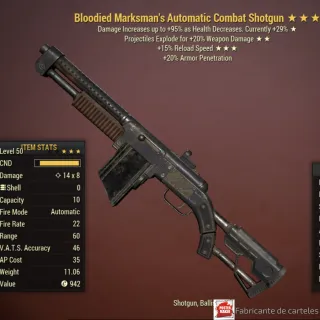 BE15 COMBAT SHOTGUN / BLOODIED 