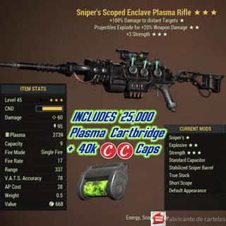 Sniper enclave plasma + 40,000 caps 