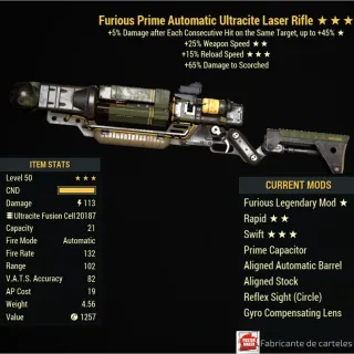 Furious Ultracite Laser Rifle F2515