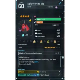 PALWORLD: SPLATTERINA + Anubis ( WORk ) ( GOD ROLL )