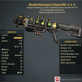 Bloodied Rifle Plasma + 100k Ammo 