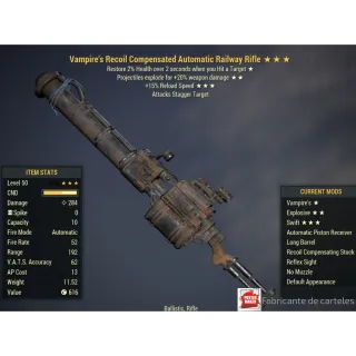 Vampire's Rifle Railway / VE15FR + 40k Caps 