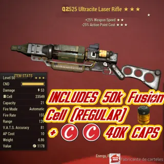 Q2525 Ultracite Laser Rifle (QUAD MOD-BOX) + 40K CAPS 