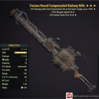 F2525 Rifle Railway + 5k Spikes