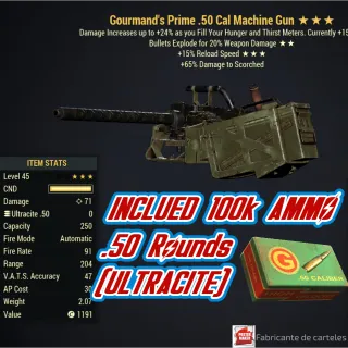 Gourmand .50 Cal Gun / GE15Fr + Ammo
