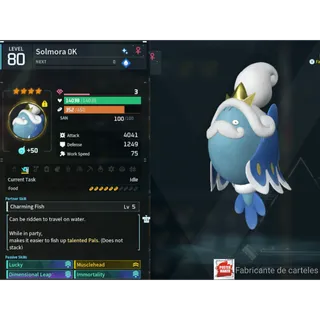 Solmora ( God Roll ⚡ ) ( LUCKY PAL - SHINY ✨) ( ( hidden power unlocked 🔥 )