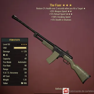 Vampire's Fixer ( V2515 - V 25 15 ) + 40,000 caps