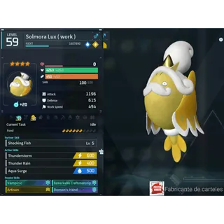 2 Solmora   ( 💯 maxed out in Aptitude Watering 💦 , electricity generator ⚡ )