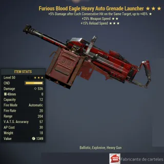 Furious Grenade Launcher / F2515 + 40k Caps 