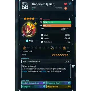 Knocklem ignis ( GOD ROLL 🤙 ) ( hidden power unlocked 🔥 )
