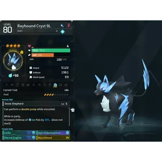 Rayhound cryst  (God Roll ⚡ ) ( LUCKY PAL - SHINY ✨) ( ( hidden power unlocked 🔥 )