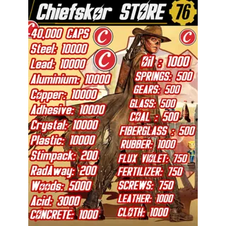 Junk Bundle + 160,000 Ammo Mixed + 40,000 CAPS 