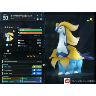 Broncherry aqua (MAXED OUD 💯 ) ( God Roll ⚡ ) ( LUCKY PAL - SHINY ✨) ( hidden power unlocked 🔥 )