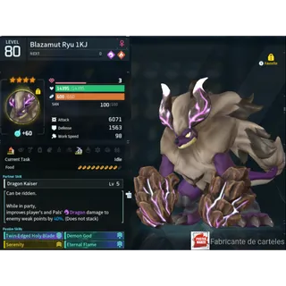 Blazamut Ryu ( God Roll ⚡ ) ( MAXED OUD 💯 ) ( hidden power unlocked 🔥 )