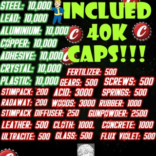 Junk Bundle + 40k Caps 