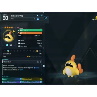 Finsider ( God Roll ⚡ ) ( MAXED OUD 💯 ) ( LUCKY PAL - SHINY ✨) ( hidden power unlocked 🔥 )