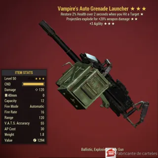 VE3A GRENADE LAUNCHER + 40K CAPS 