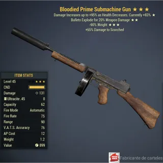 BE90 Submachine Gun / Bloodied 