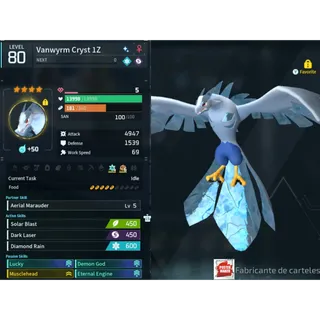 Vanwyrn cryst ( God Roll ⚡ ) ( LUCKY PAL - SHINY ✨) ( ( hidden power unlocked 🔥 )